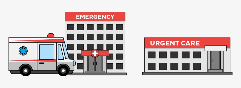 graphic of ambulance pulling up to hospital